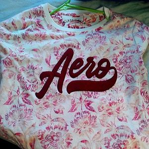 Pink white aeropostal shirt.